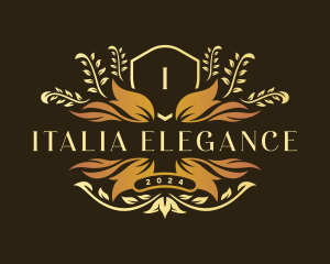 Floral Elegant Crest logo design