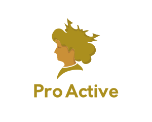 Profile - Gold Queen Portrait logo design