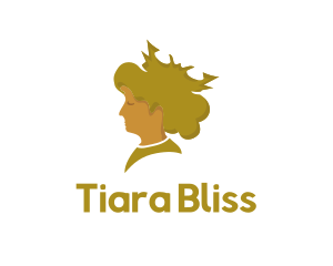 Gold Queen Portrait logo design