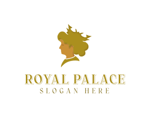 Gold Queen Portrait logo design