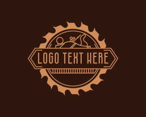 Circular Saw - Carpentry Business Badge logo design