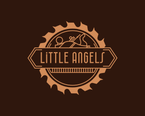 Sawmill - Carpentry Business Badge logo design