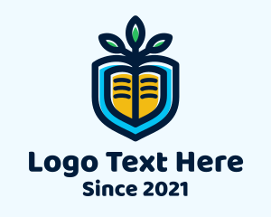 Learning Center - Plant Shield Book logo design
