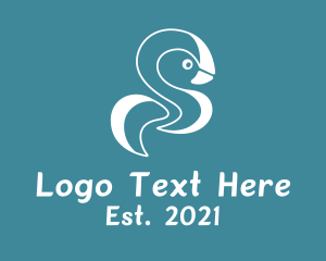 Spirit - White Abstract Bird logo design