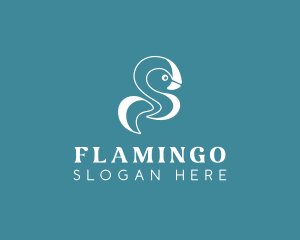 Flamingo Bird Aviary Logo