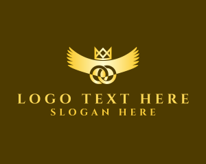 Jewel - Golden Crown Wings logo design