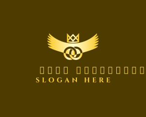 Heraldry - Golden Crown Wings logo design