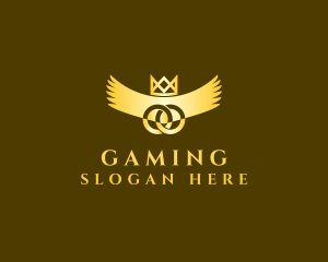 King - Golden Crown Wings logo design
