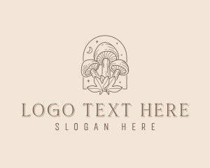 Plant - Mushroom Fungi Mycology logo design