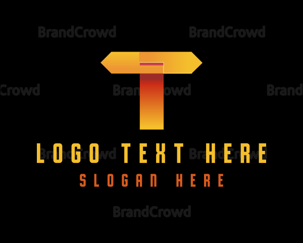 Modern Technology Business Letter T Logo