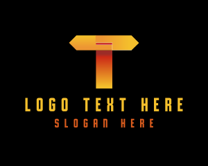Finance Consulting - Modern Technology Business Letter T logo design