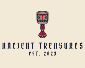 Medieval Wine Goblet  logo design