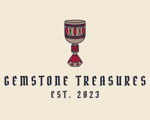 Medieval Wine Goblet  logo design