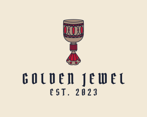 Treasure - Medieval Wine Goblet logo design