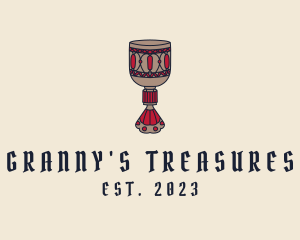 Medieval Wine Goblet  logo design