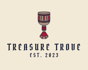 Medieval Wine Goblet  logo design