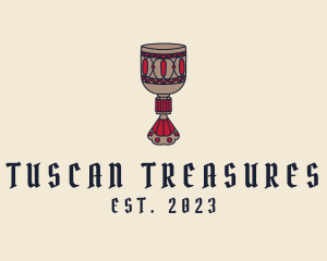 Medieval Wine Goblet  logo design