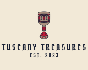 Medieval Wine Goblet  logo design