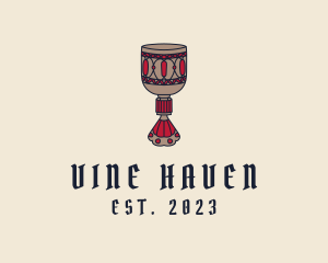 Medieval Wine Goblet  logo design