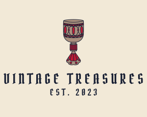 Medieval Wine Goblet  logo design