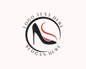 Peep Toe - Fashion High Heels logo design