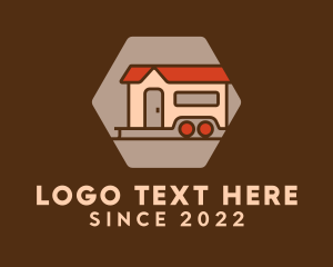 Transport - Camper Trailer House logo design