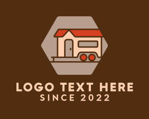 Camper Trailer House logo design