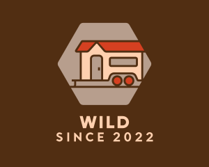 Camper Trailer House logo design