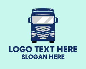 Heavy Duty - Shiny Blue Truck logo design