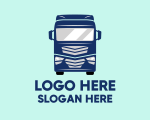 Delivery Truck - Shiny Blue Truck logo design