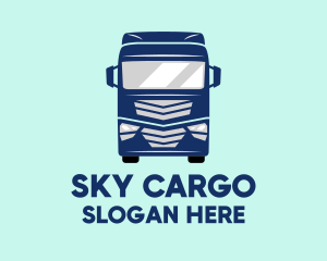 Shiny Blue Truck logo design