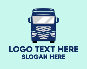Cargo Delivery - Shiny Blue Truck logo design