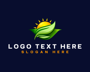 Environment - Sun Leaves Nature logo design