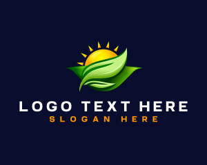 Sun - Sun Leaves Nature logo design