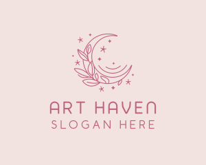 Moon Floral Art Studio logo design