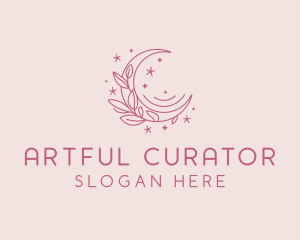 Moon Floral Art Studio logo design