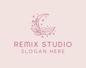 Moon Floral Art Studio logo design