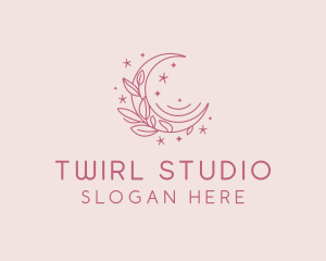 Moon Floral Art Studio logo design