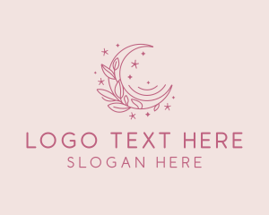 Yoga - Moon Floral Art Studio logo design