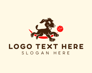 Canine - Ball Play Dog logo design