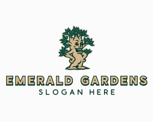 Eco Garden Tree logo design