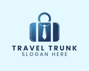 Suitcase - Blue Business Suitcase logo design