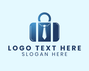 Digital Marketing - Blue Business Suitcase logo design