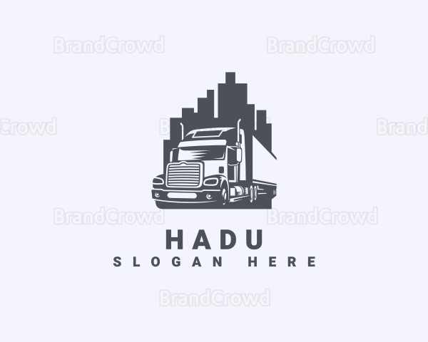 City Logistics Cargo Truck Logo