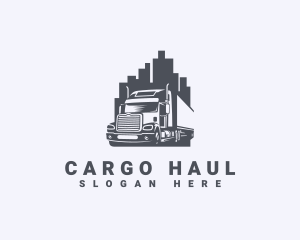 City Logistics Cargo Truck logo design