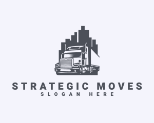 City Logistics Cargo Truck logo design