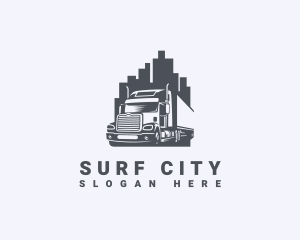 City Logistics Cargo Truck logo design