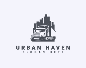 City Logistics Cargo Truck logo design