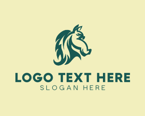 Farm Animal - Equestrian Horse Head logo design