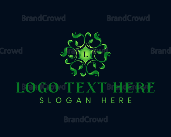 Ornamental Leaves Nature Logo